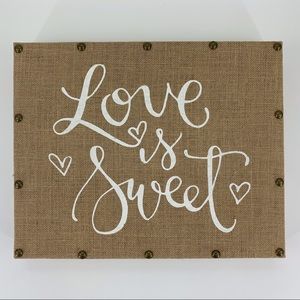 Sheffield Home Burlap 'Love is Sweet' Wall Box Hanging
